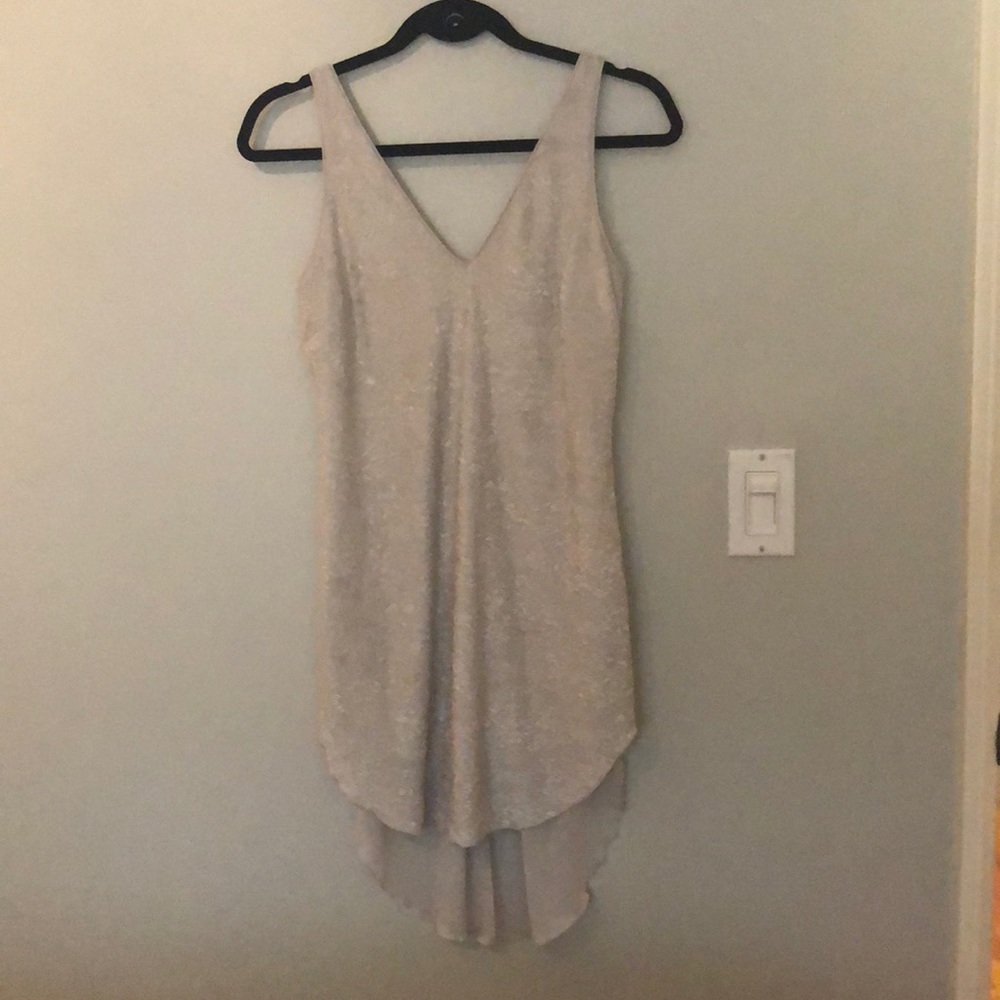 Silver velvet dress